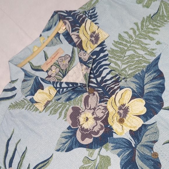 Tommy Bahama Other - Tommy Bahama Silk Hawaiian Tropical Floral Camp Shirt Mens Size XXL